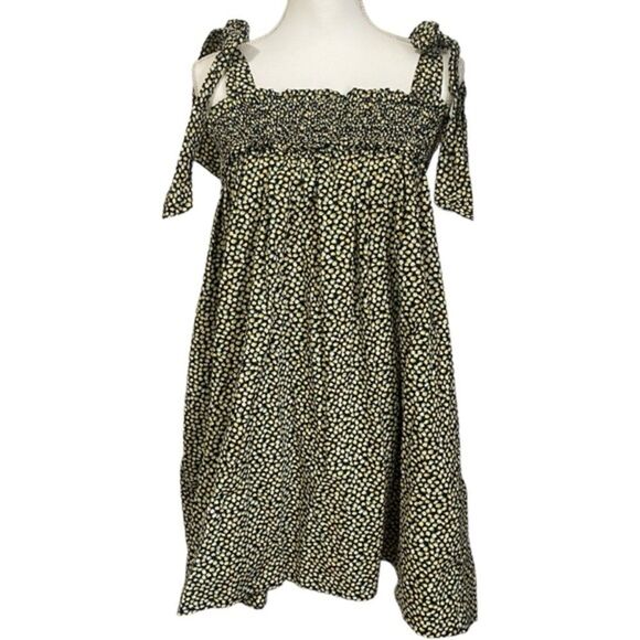 Dresses & Skirts - BURU Women's‎ S/M Floral Tent Dress Tie Top Adjustable Straps Sleeveless Pockets